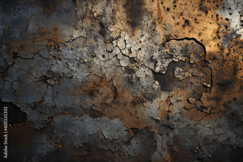 A close up of a rusty metal texture surface Generative AI 