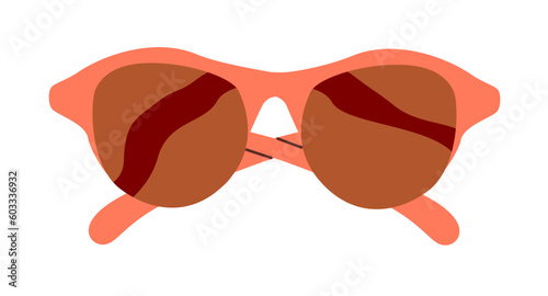 Fashion, summer, beach sunglasses for women. Front view of sun eyewear.