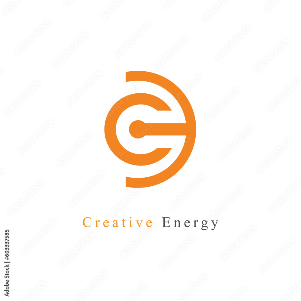 Obraz premium Free vector creative energy logo design template