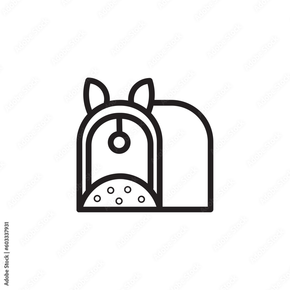 Pet Bed Dog Outline Icon