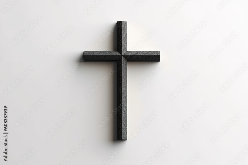 minimalist cross design on simple background 