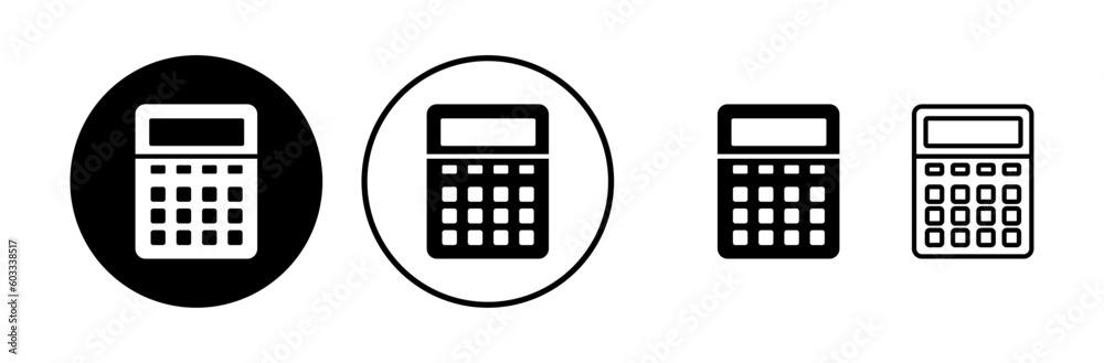 Calculator icon vector. math icon. finances sign Calculator icon vector. math icon. finances sign