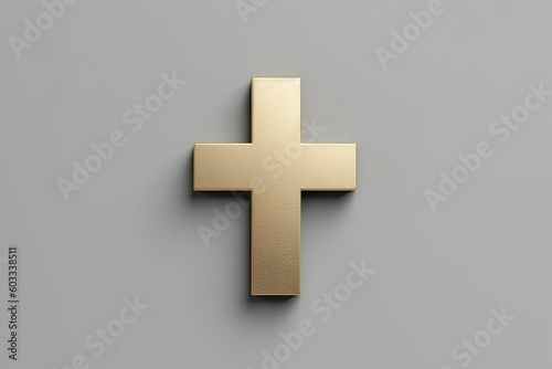 minimalist cross design on simple background 