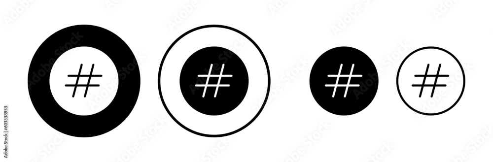 Fototapeta premium Hashtag icon vector. hashtag simbols