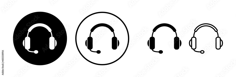 Headphone icon vector. headphones earphones icon. headset Headphone icon vector. headphones earphones icon. headset