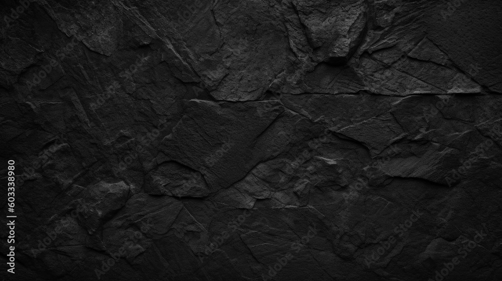 Dark Black Slate Texture Background Banner. AI generative. Dark Black Slate Texture Background Banner. AI generative.
