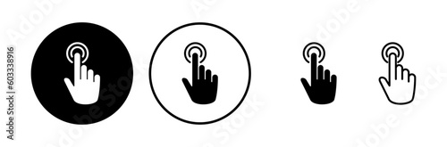 hand click icon vector. clicking finger icon. pointer icon