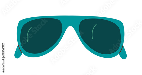 Fashion, summer, beach sunglasses for women. Front view of sun eyewear.