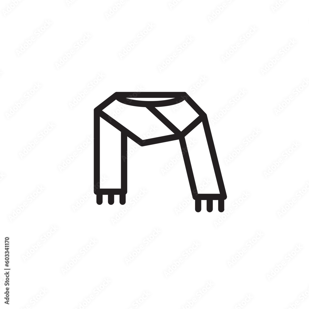 Fashion Scarf Warmth Outline Icon Fashion Scarf Warmth Outline Icon