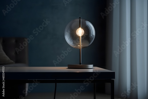 Modern table lamp. Generative AI photo