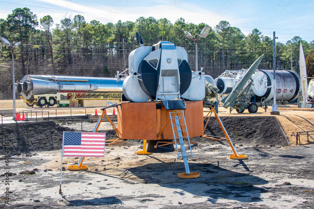 Huntsville USA 10th Feb 2023: the Apollo Lunar Excursion Module (LEM ...
