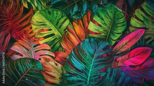 tropical leaves lush and vibrant desktop background