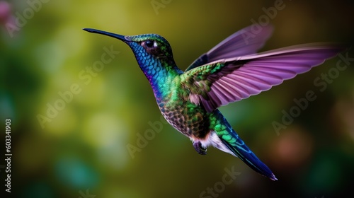humming bird on a blurred background