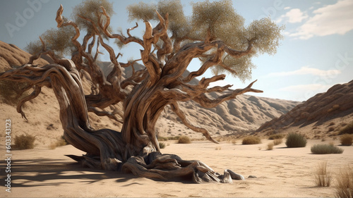 Twisted Tree in the Desert © LeoArtes