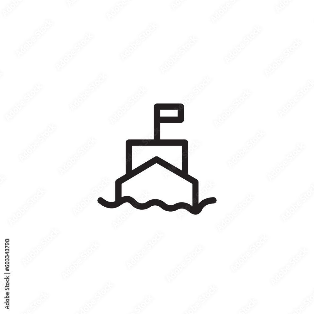 Boat Game Sea Outline Icon Boat Game Sea Outline Icon