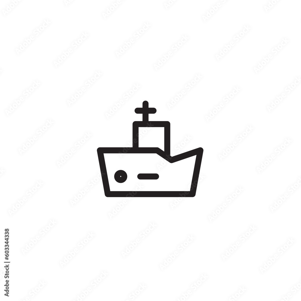 Ship Vessel Army Outline Icon Ship Vessel Army Outline Icon