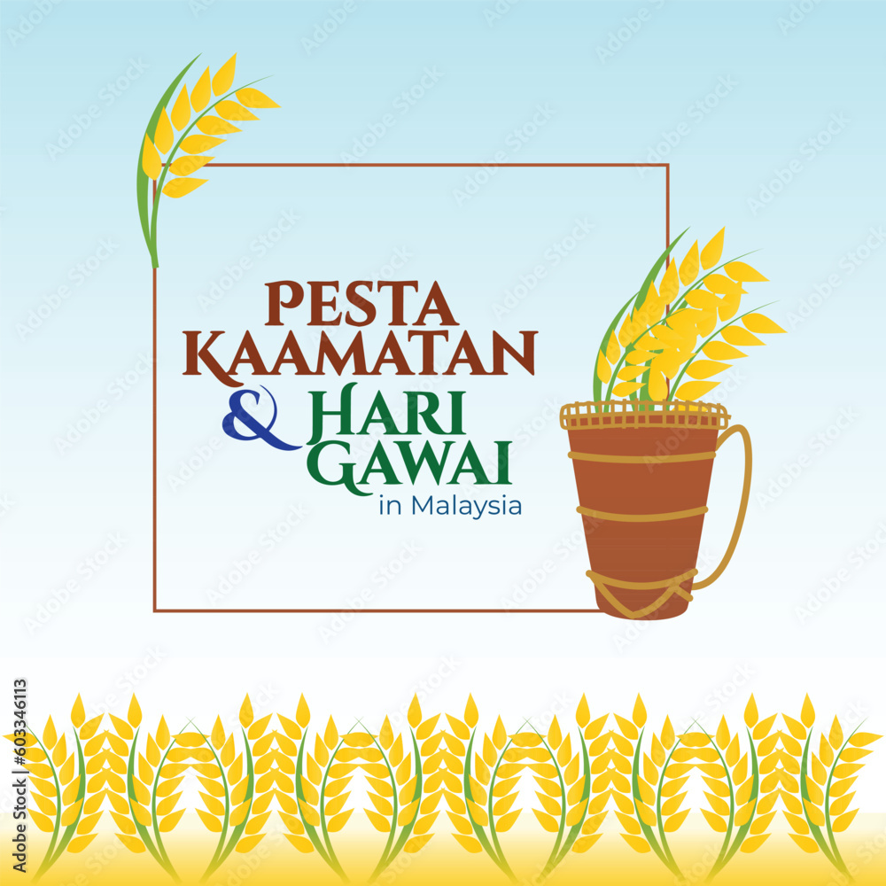 Pesta Kaamatan Hari Gawai In Malaysia Stock Vector Adobe Stock Pesta Kaamatan Hari Gawai In Malaysia Stock Vector Adobe Stock
