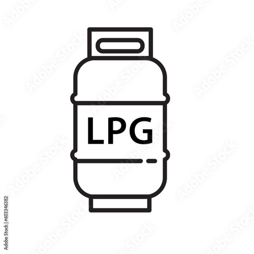 LPG icon vector logo design template flat style
