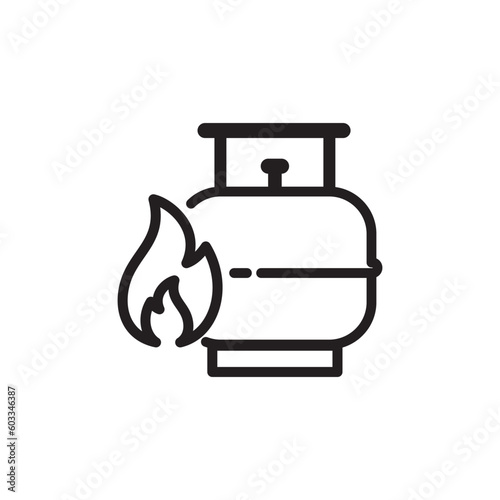 LPG icon vector logo design template flat style
