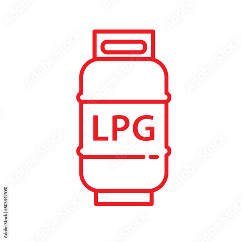 LPG icon vector logo design template flat style