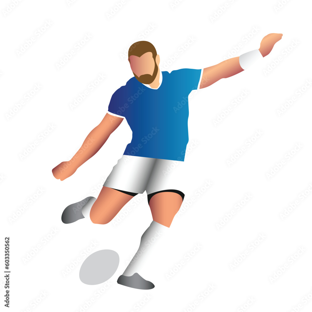 player kicking a ball
