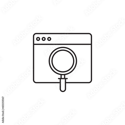 Browsing Icon - Minimalist Line Art Icon