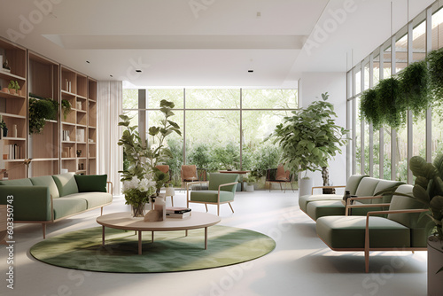 Retirement Home or Nursing Home Interior With Green Environment  AI Generated Image