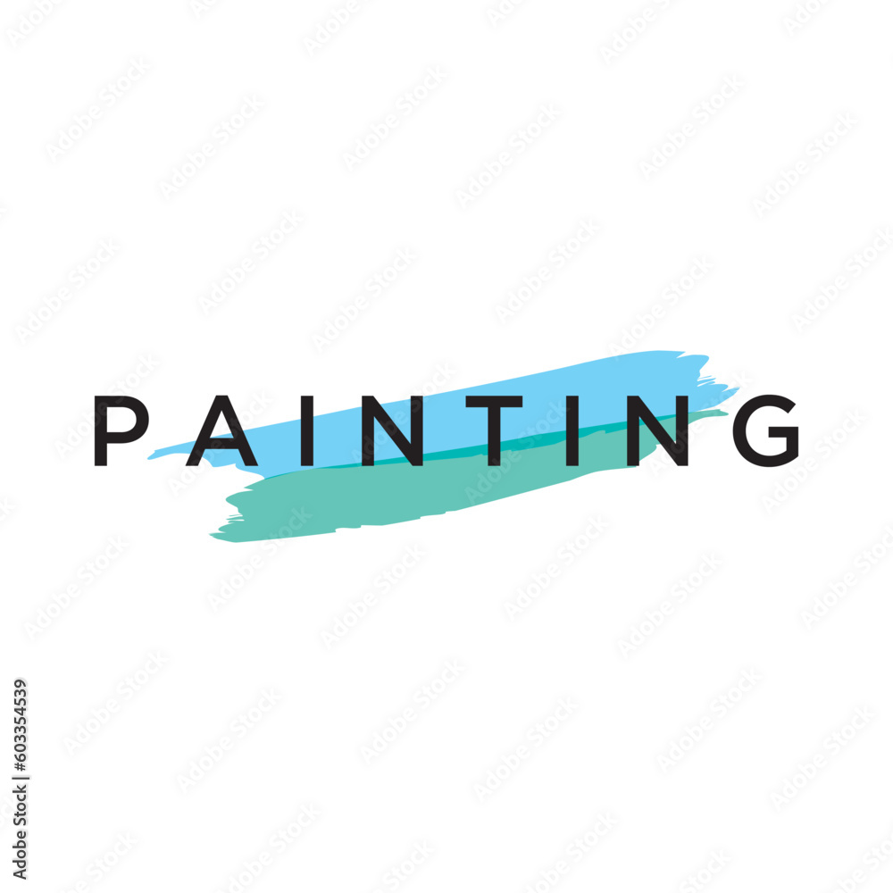Paint brush and roll logo template creative design for home and city service.
