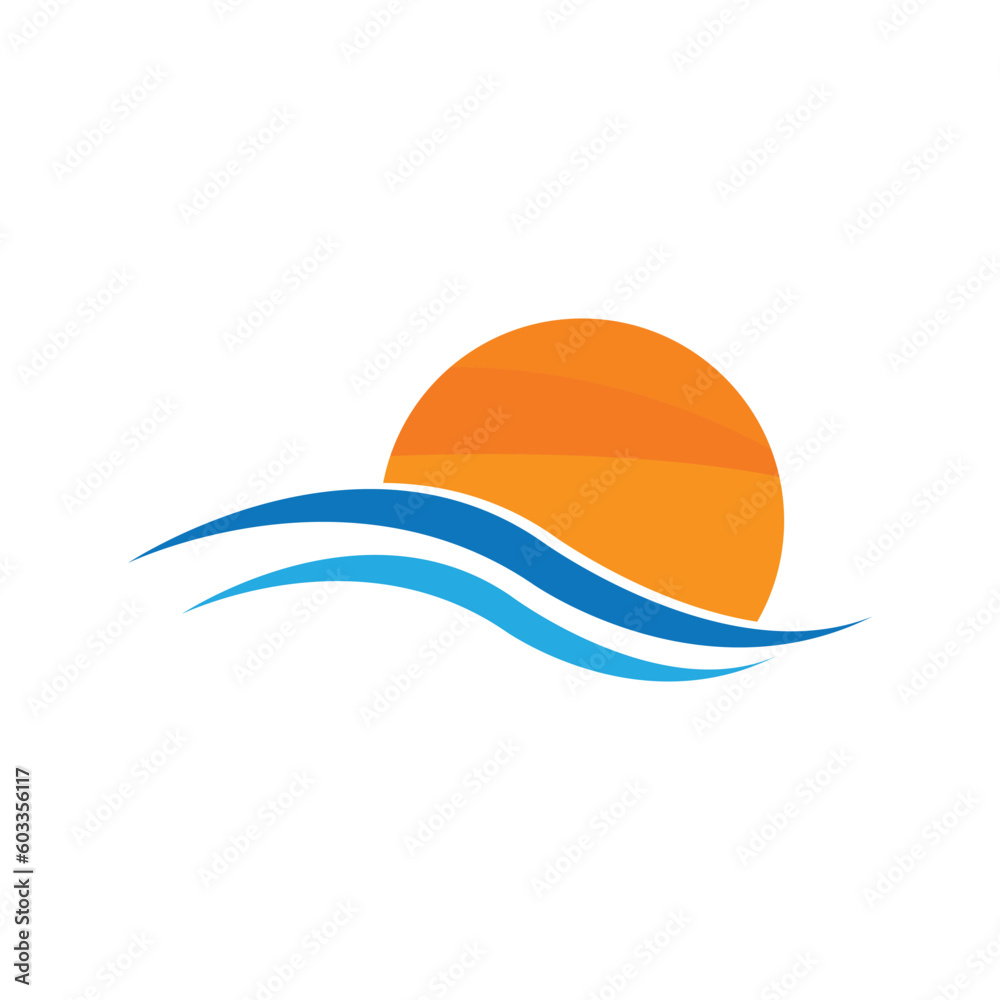 Water Wave symbol and icon Logo vector Water Wave symbol and icon Logo vector