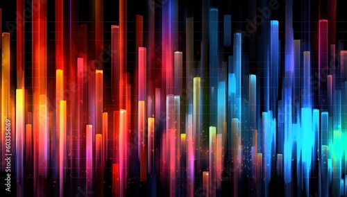 Sound waves oscillating with the glow of light  abstract technology background..