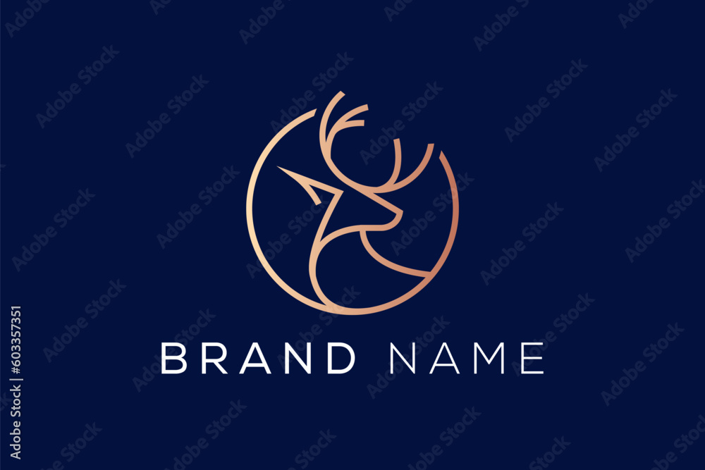 Obraz premium Deer Logo design vector