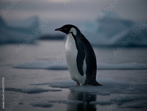 The Stately March of the Emperor Penguin in Antarctica