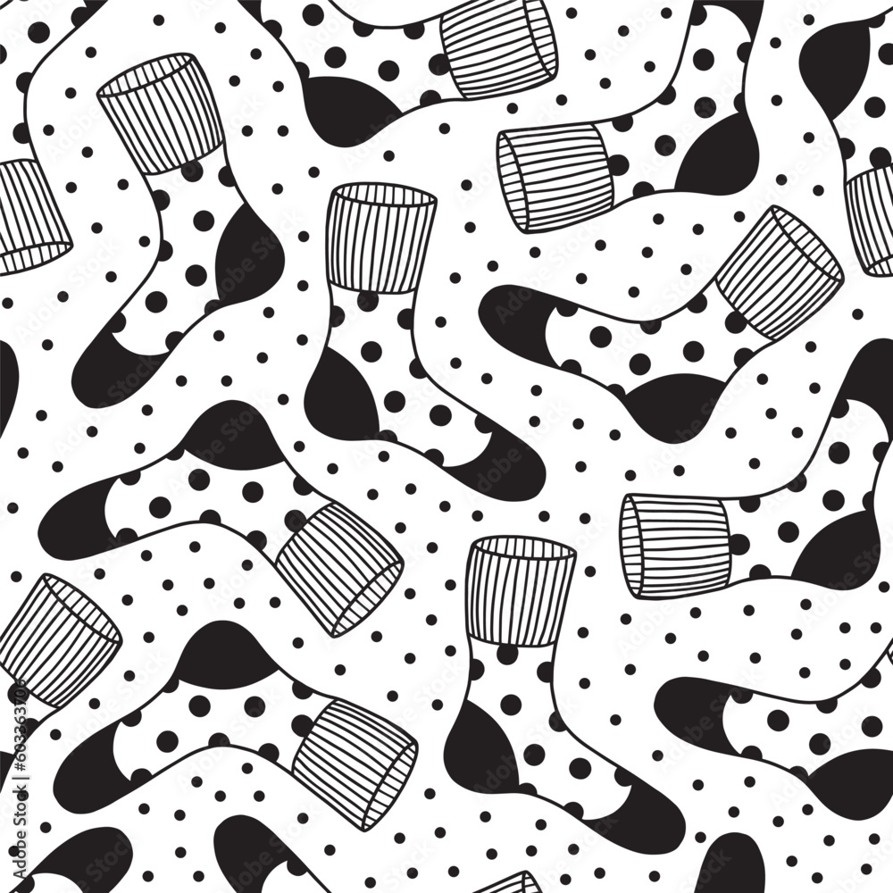 Winter Clothing Wool Socks seamless pattern Winter Clothing Wool Socks seamless pattern
