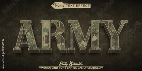 Army Camouflage Editable Text Effect Template