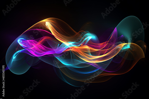 colorful swirls, AI generated