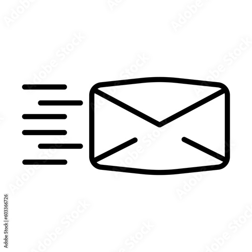 Illustration of sending an email icon vector