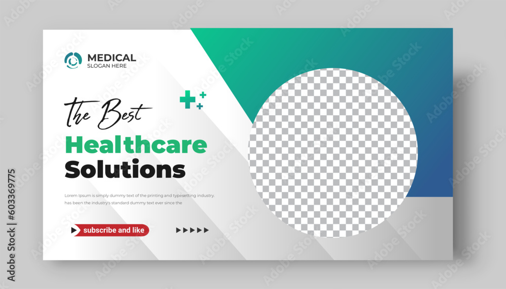Medical YouTube thumbnail and web banner template Medical YouTube thumbnail and web banner template
