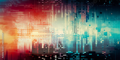 Wallpaper Mural Abstract Technology Background with Digital Data Stream. Futuristic Technology Background. Marketing and Advertising, light colours, binary digits, minimal background, Generative AI Torontodigital.ca