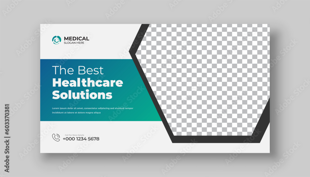 Medical YouTube thumbnail and web banner template Medical YouTube thumbnail and web banner template