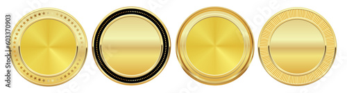 Gold Metal Circle Badge