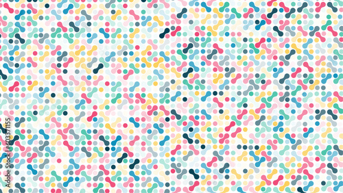Abstract Seamless Colorful Metaballs Geometric Pattern. Vector illustration.