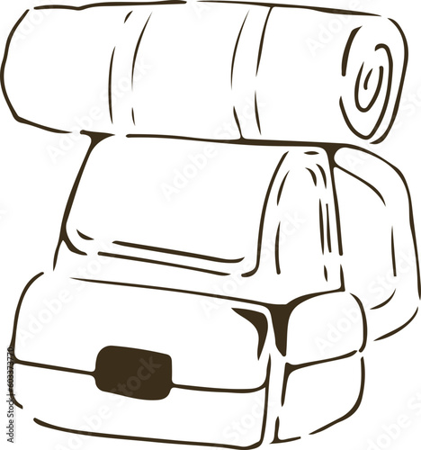 sketch backpack camping