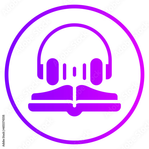 audio book gradient icon