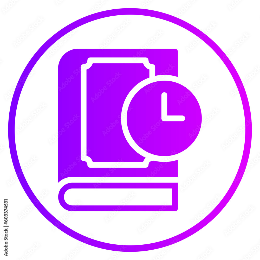 study time gradient icon