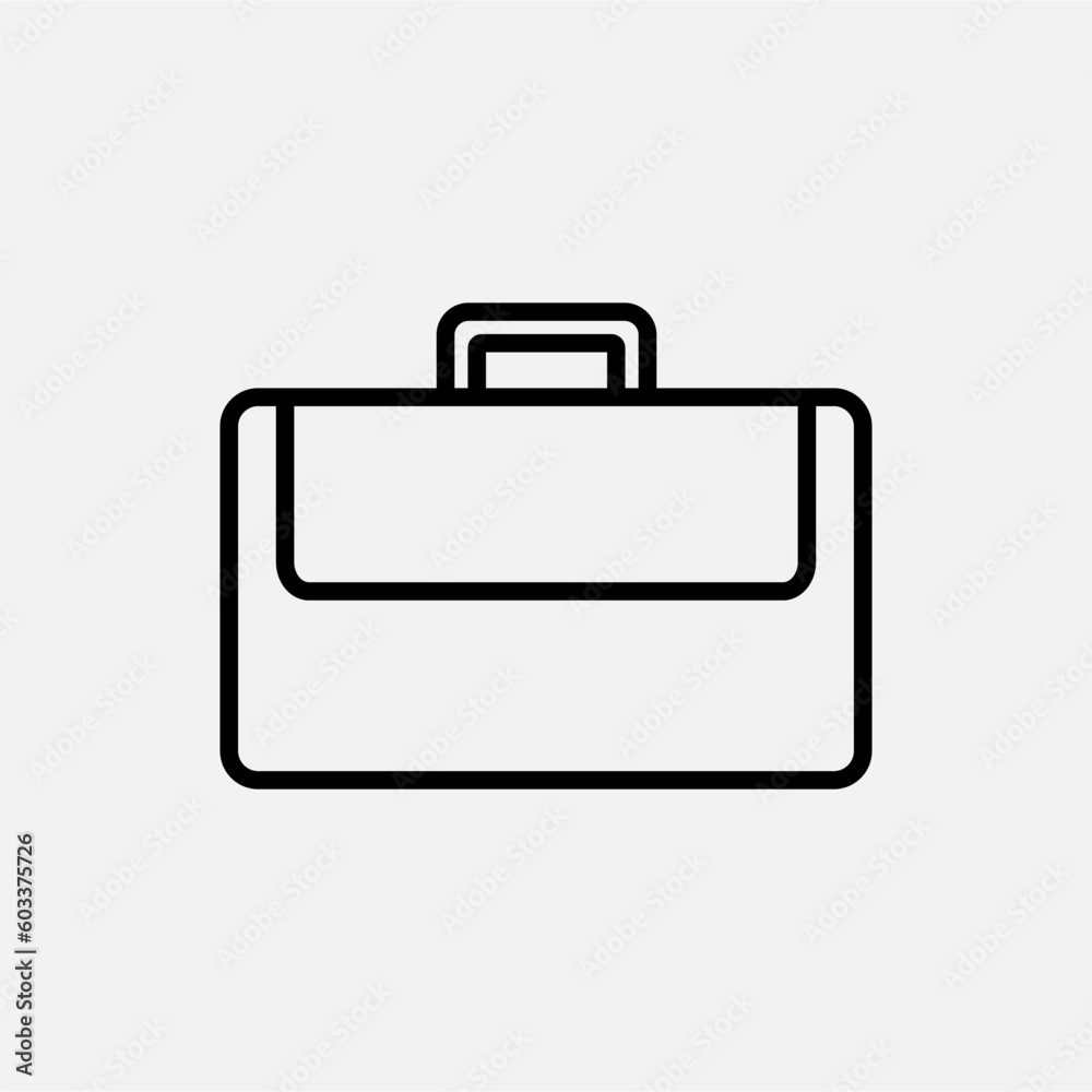 Briefcase Icon. Business, Office Bag Symbol - Vector Briefcase Icon. Business, Office Bag Symbol - Vector