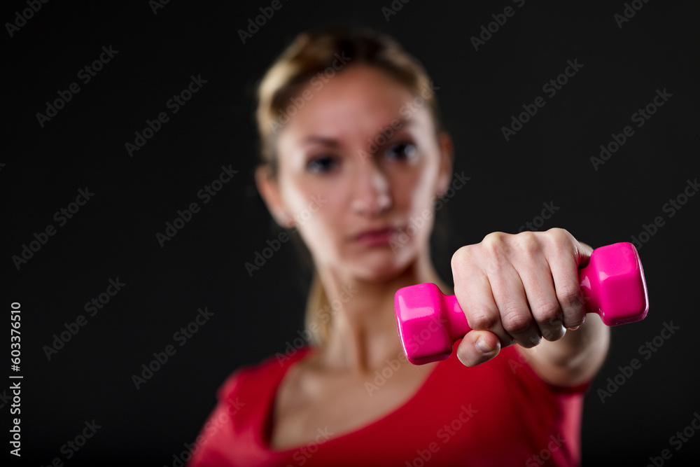 Woman, weight lifting, 'in corpore sano' Woman, weight lifting, 'in corpore sano'