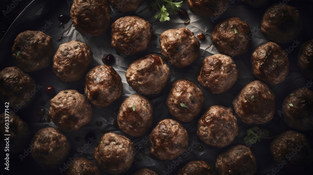 a seamless background of Norwegian Meatballs. generative ai a seamless background of Norwegian Meatballs. generative ai