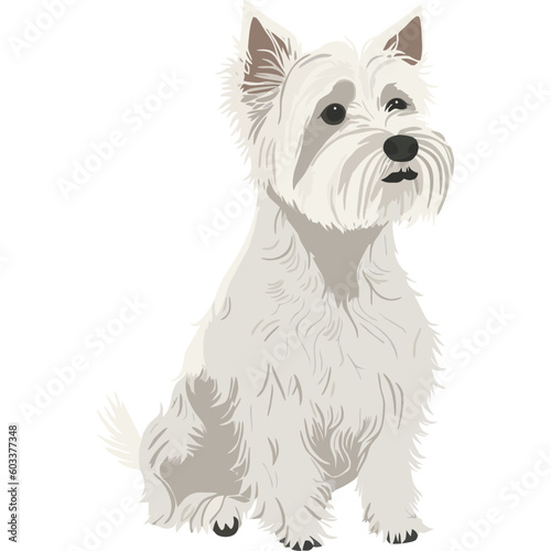 white dog mascot
