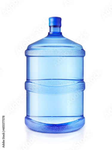 Big plastic bottle potable water transparent background