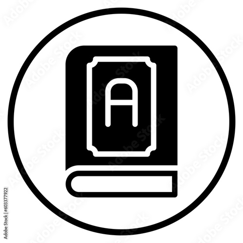 dictionary glyph icon
